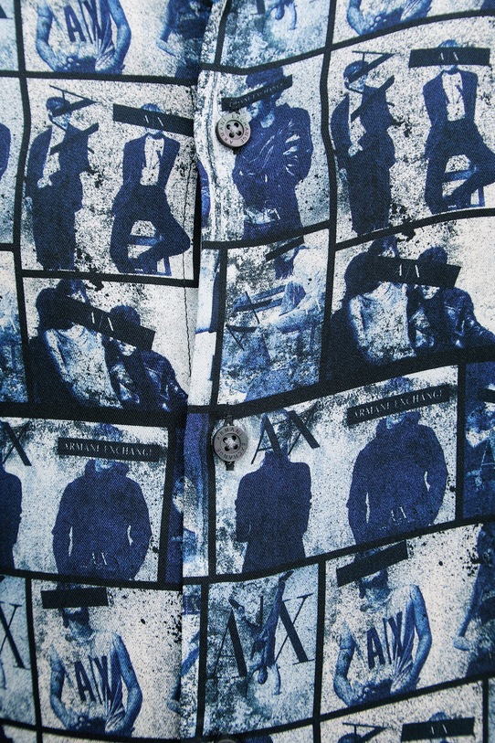 Armani Exchange сорочка чоловіча віскозна XM002280.AF13235 блакитний