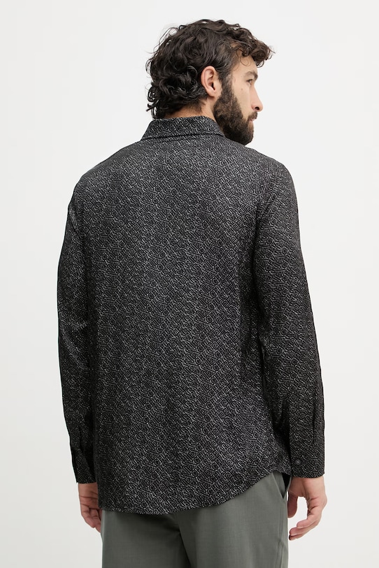 Abbigliamento Armani Exchange camicia da uomo in viscosa XM002280.AF13235 nero