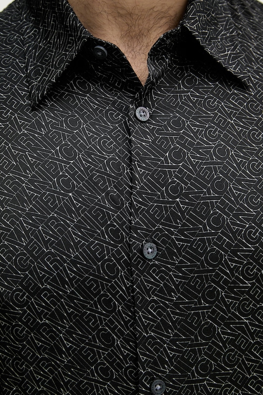 Armani Exchange camicia da uomo in viscosa XM002280.AF13235 nero