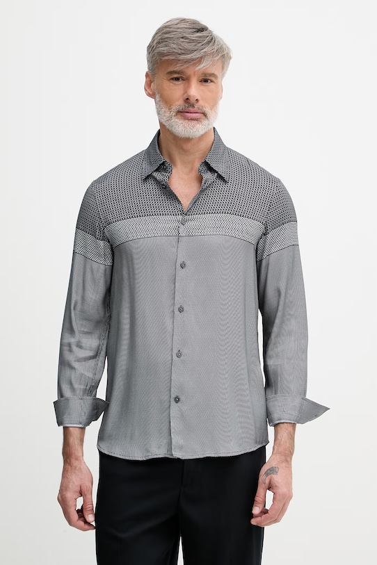 Armani Exchange koszula męska z wiskozy granatowy XM002320.AF13235