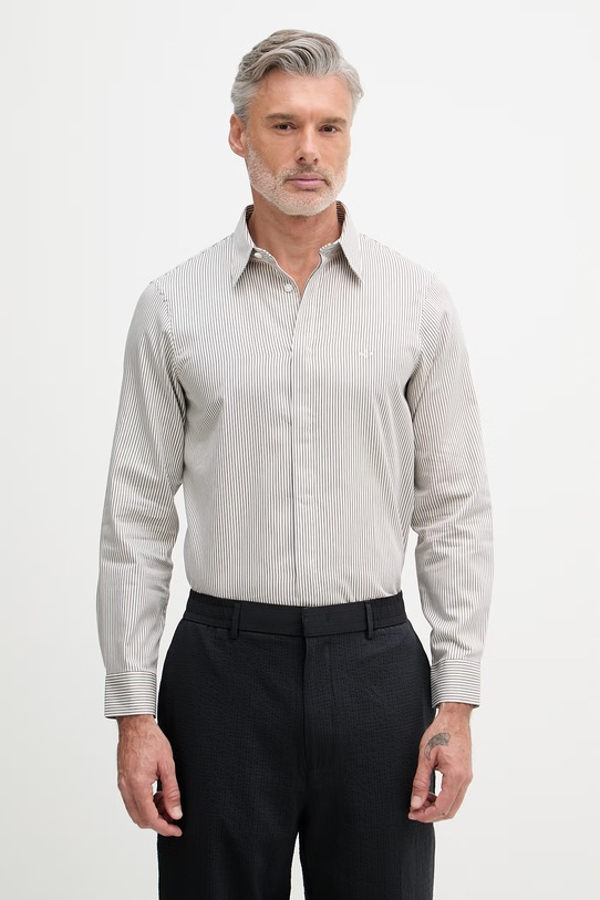 Armani Exchange риза мъжка от памук бежов XM002420.AF12143