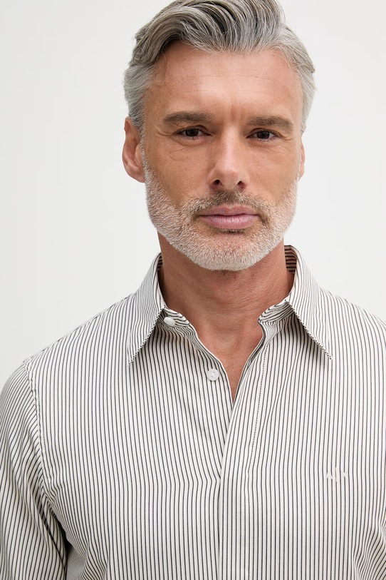 Armani Exchange риза мъжка от памук бежов XM002420.AF12143