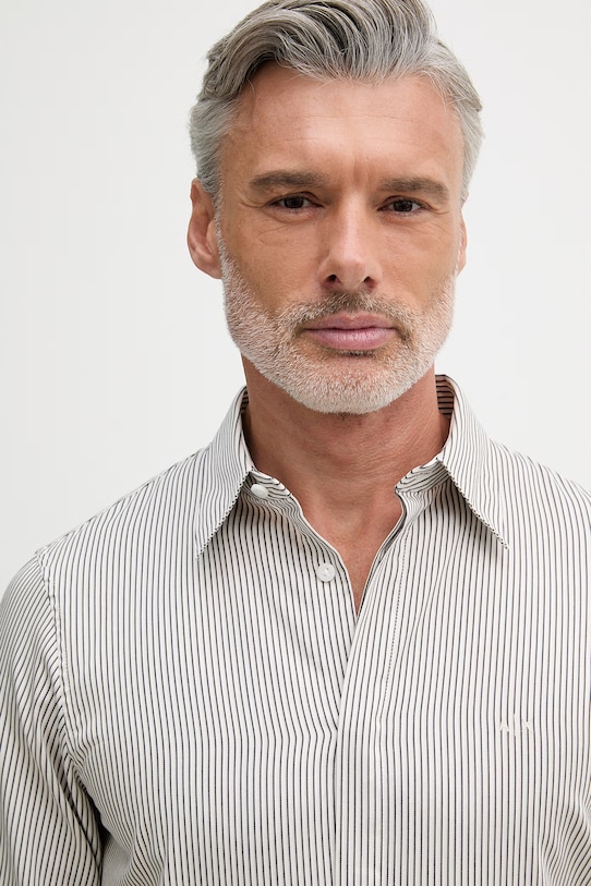 Armani Exchange риза мъжка от памук бежов XM002420.AF12143