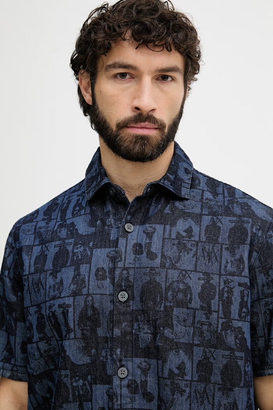 Armani Exchange košeľa pánska rifľová modrá XM002809.AF24509