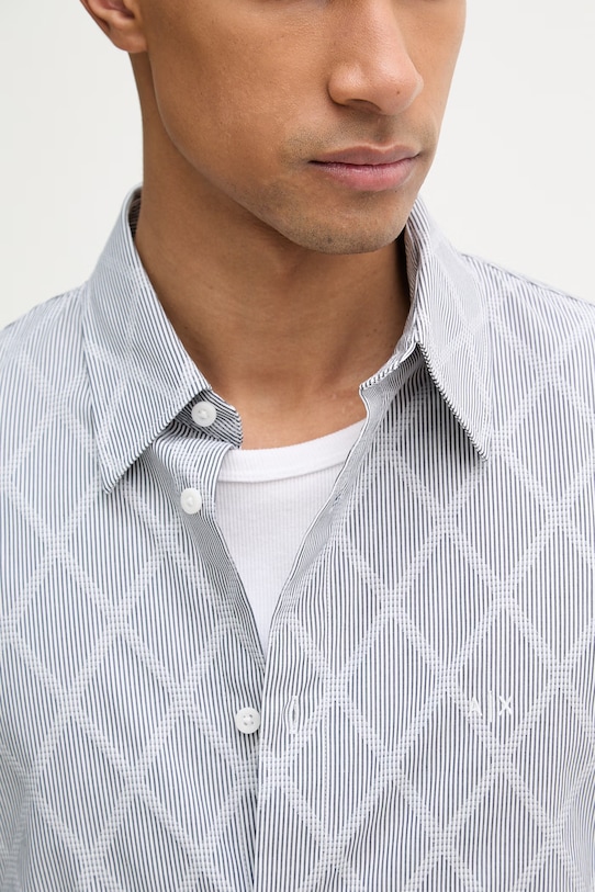 Armani Exchange košile pánská bavlněná XM002812.AF24577 šedá