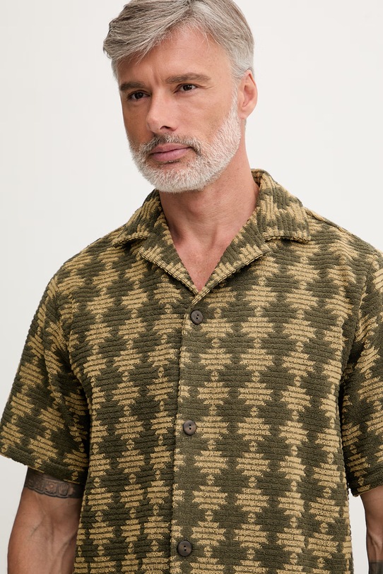 OAS koszula męska bawełniana zielony 101001.2014