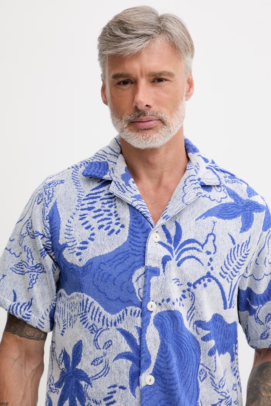 OAS koszula męska bawełniana niebieski 101001.2015