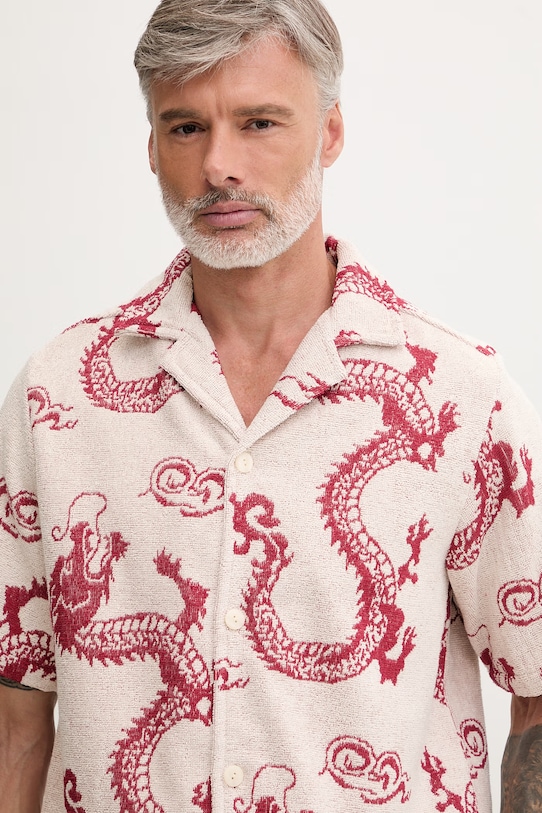 OAS koszula męska bawełniana czerwony 101001.3504