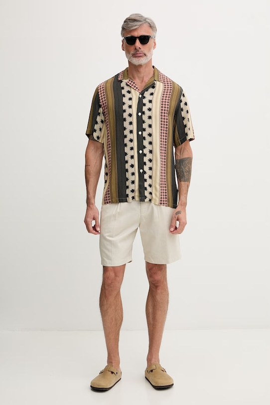 OAS koszula męska z wiskozy 101002.4505 zielony SS26