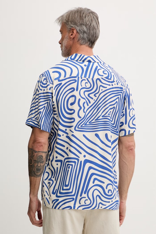 Odzież OAS koszula męska z wiskozy 7005.41 niebieski