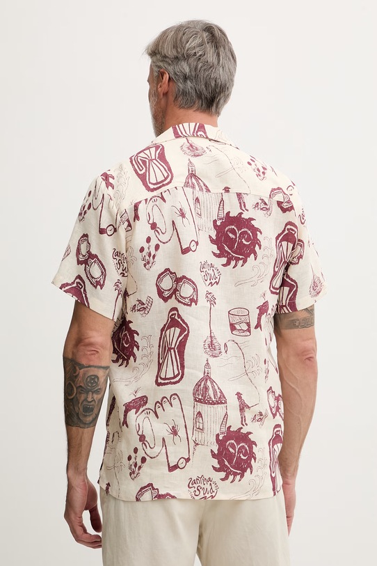 Odzież OAS koszula męska lniana 7012.05 beżowy