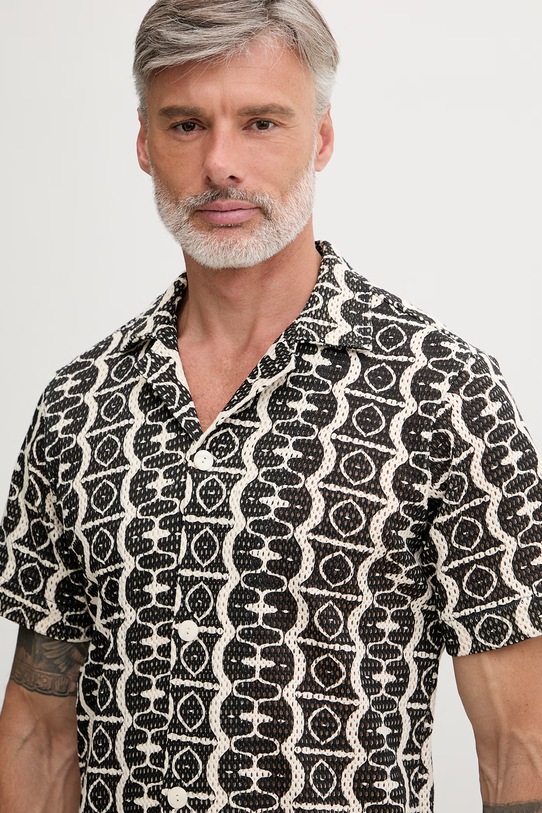 OAS koszula damska bawełniana czarny 7014.03