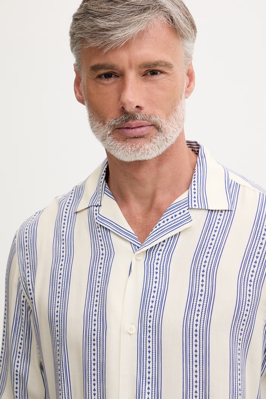 OAS koszula męska z wiskozy niebieski 7019.02