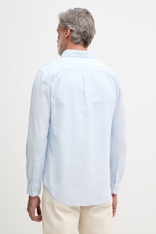 Odzież Tommy Hilfiger koszula męska bawełniana MW0MW42442 niebieski