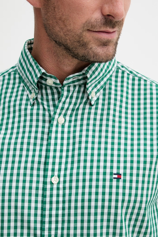 Tommy Hilfiger cămașă pentru bărbați, din bumbac MW0MW42445 verde