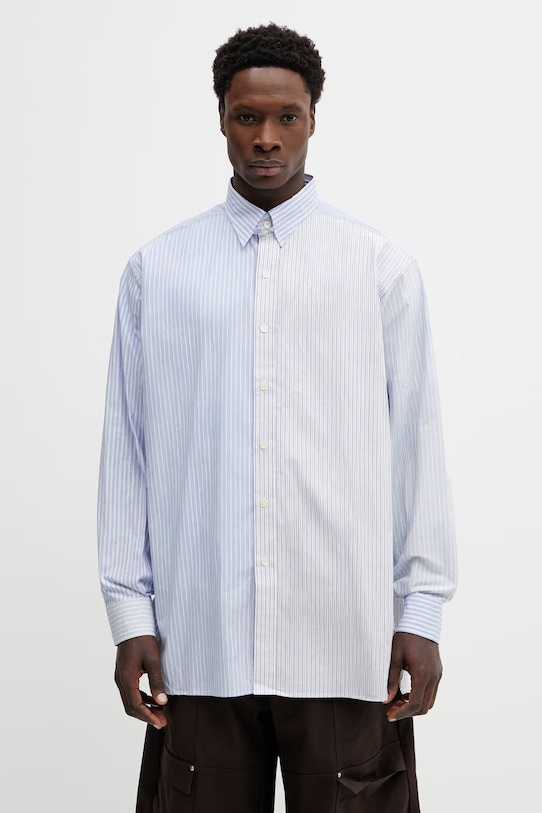 Памучна риза Needles свободна син SX298