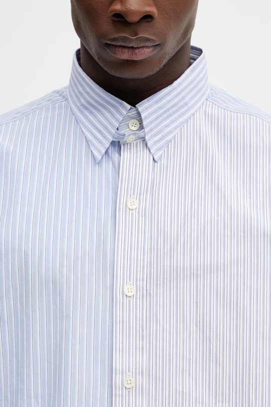 Памучна риза Needles син SX298