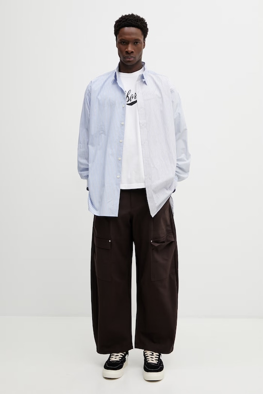 Памучна риза Needles SX298 син