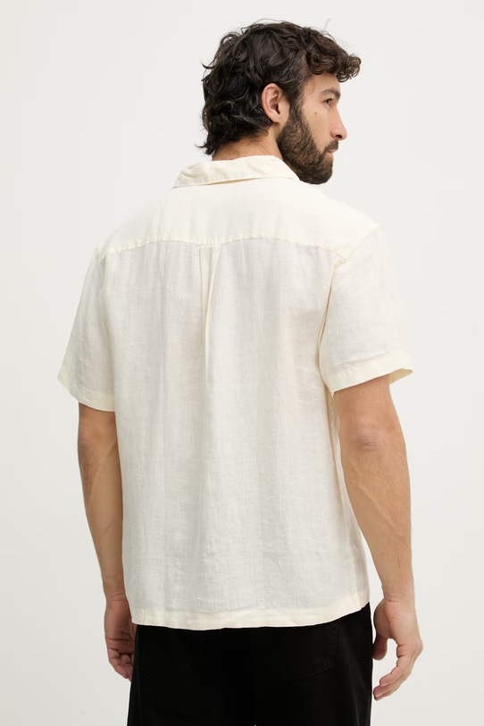 Ρούχα Napapijri Πουκάμισο ανδρικό λινό NP0A4G5UN1A1 μπεζ