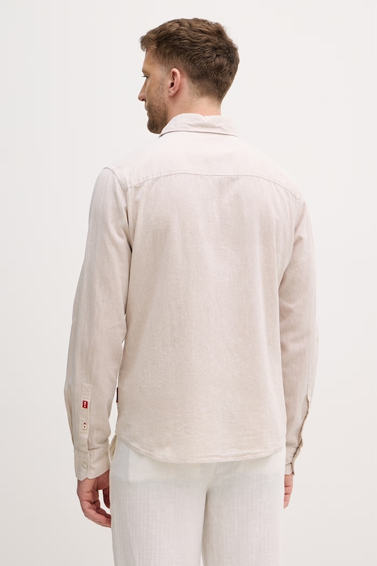 Odzież Joop! koszula męska lniana 30102480 beżowy