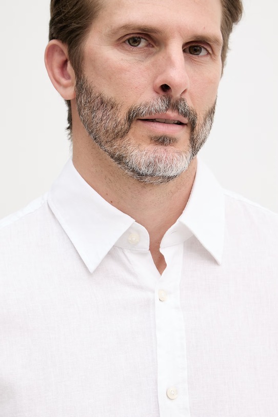 Joop! koszula męska z lnem beżowy 30102486