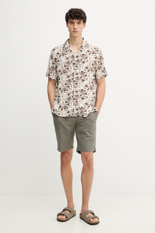Joop! koszula męska z wiskozy 30102521 beżowy SS26