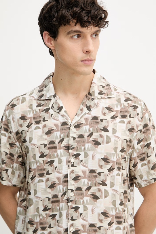 Joop! koszula męska z wiskozy beżowy 30102521