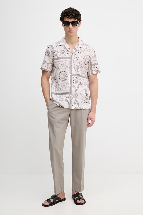 Joop! koszula bawełniana 30102524 beżowy SS26