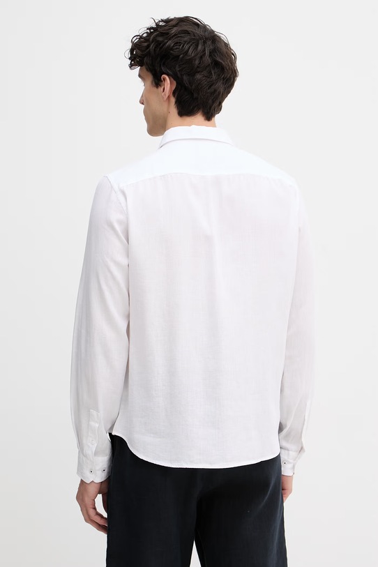 Odzież Joop! koszula męska z dodatkiem lnu 30103186 biały