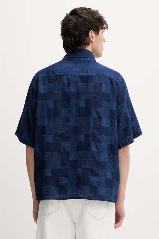 Oblačila HUGO modra Srajca moška bombažna Ekyno 50560709 mornarsko modra