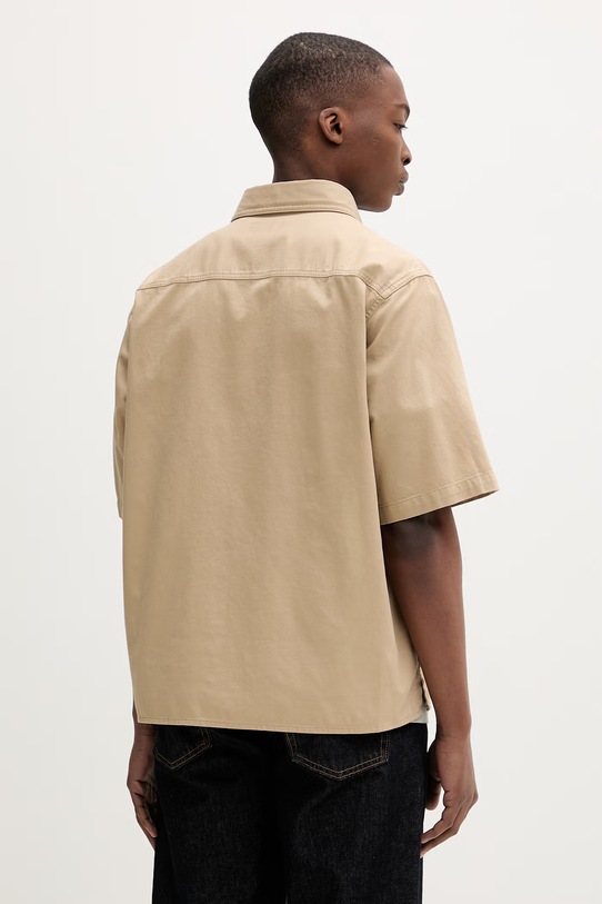 Oblečenie HUGO Blue košeľa pánska bavlnená Ebwin 50560733 béžová