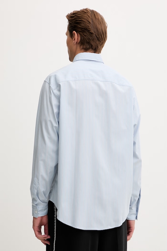 Ρούχα HUGO Blue πουκάμισο ανδρικό βαμβακερό Ebalto 50560734 μπλε