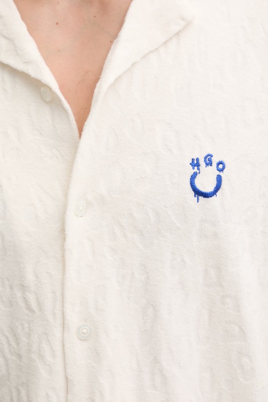 HUGO Blue koszula męska bawełniana Eligino 50561300 beżowy