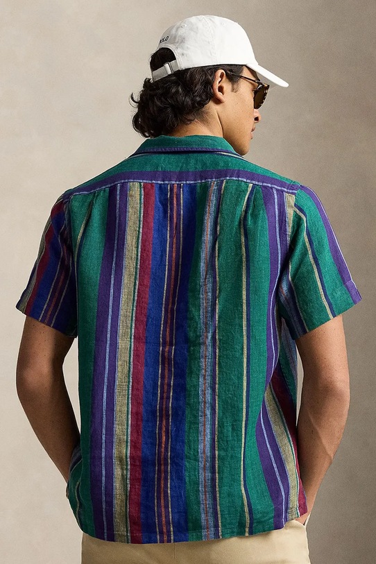 Polo Ralph Lauren YD LINEN V1-WVN-SHIRT koszula lniana męska 710B14232001 niebieski SS26