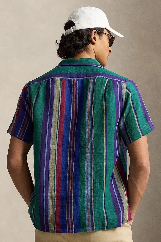 Polo Ralph Lauren YD LINEN V1-WVN-SHIRT koszula lniana męska 710B14232001 niebieski SS26