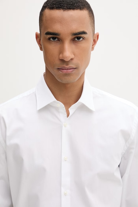 HUGO koszula męska bawełniana Koey biały 50561154