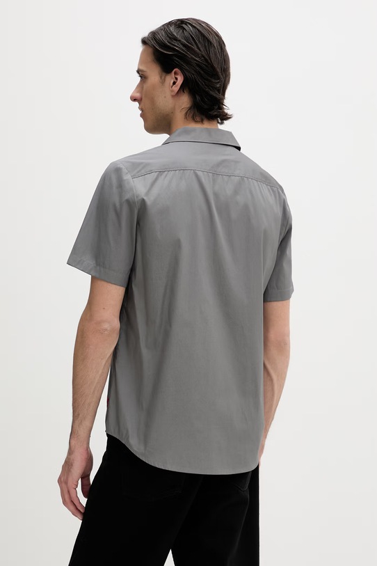 Odzież HUGO koszula bawełniana Ellino 50560584 szary