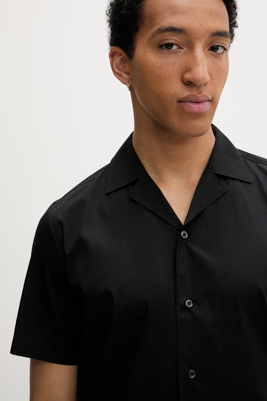 HUGO košile pánská bavlněná Ellino černá 50560584