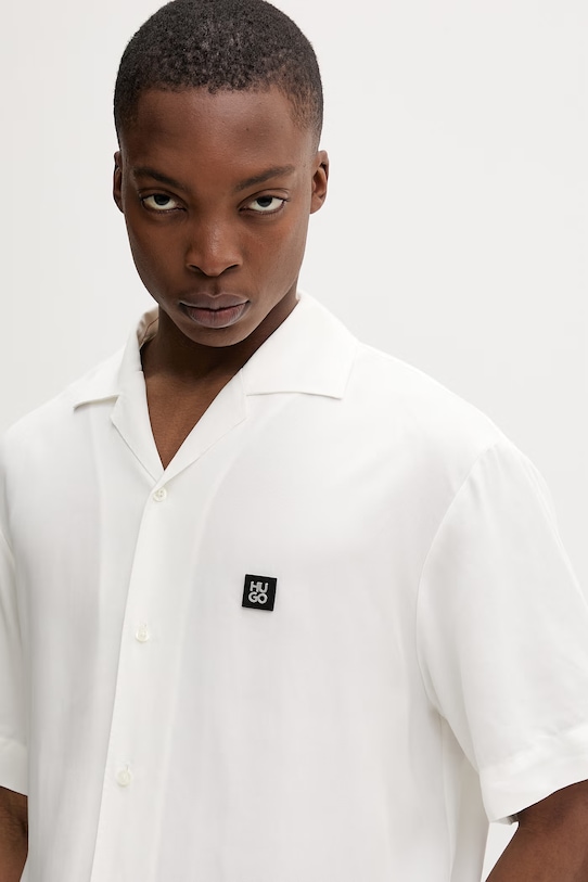 HUGO košeľa pánska z lyocellu Espino béžová 50560593