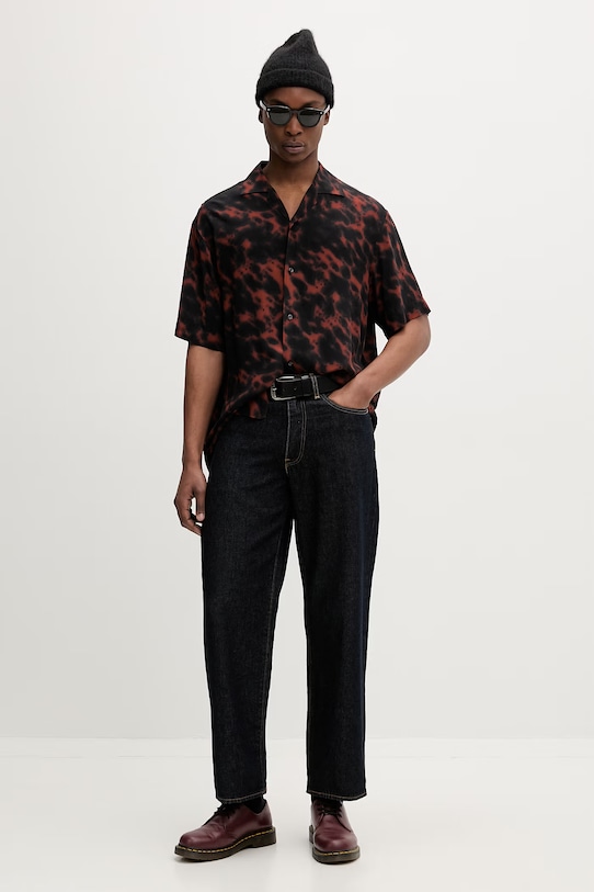 HUGO koszula męska z wiskozy Espino 50560596 czarny SS26