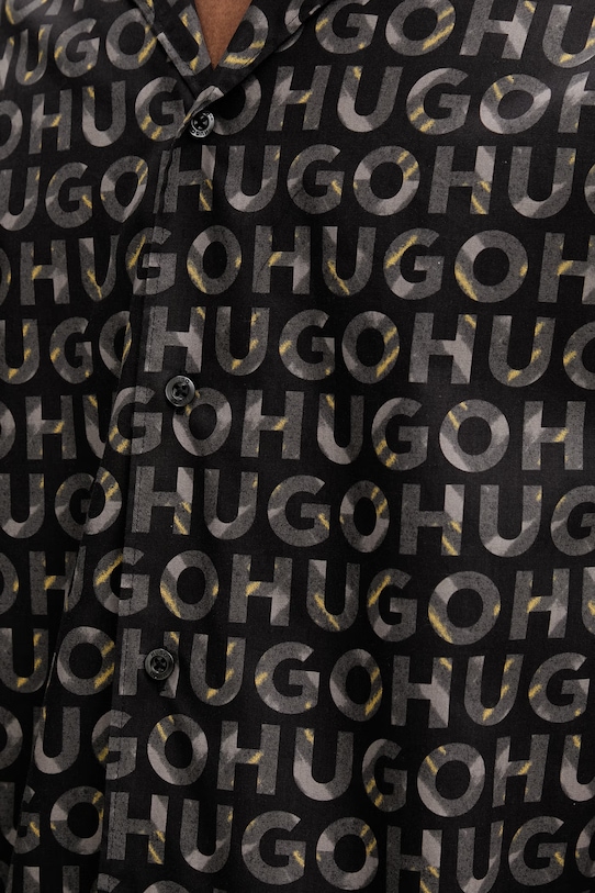 HUGO koszula męska bawełniana Espino 50560606 czarny