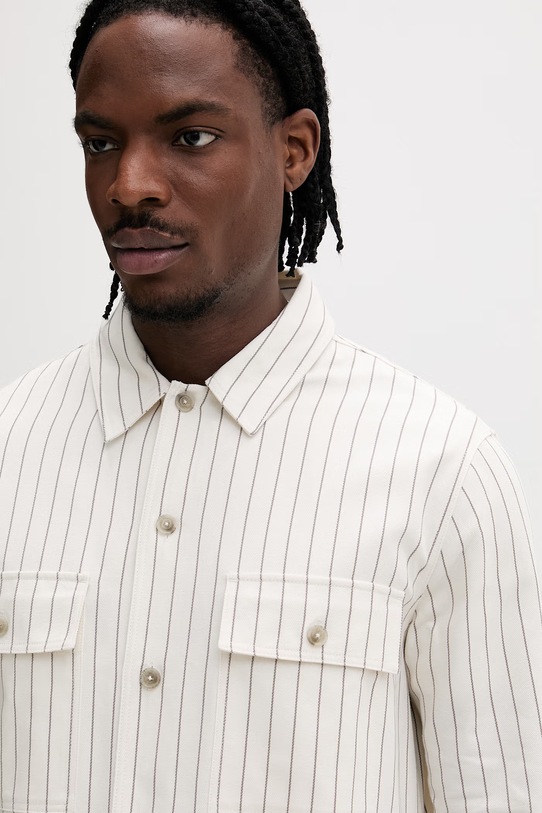 HUGO koszula męska bawełniana Epoldo beżowy 50560623