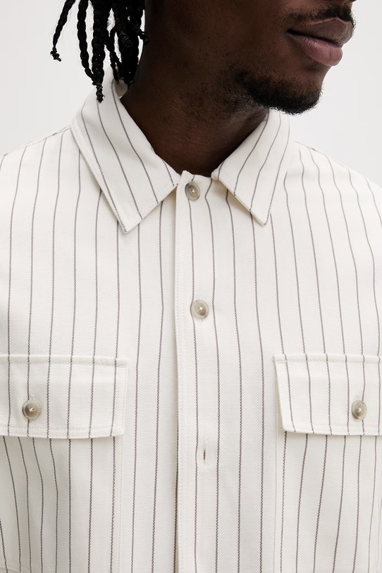 HUGO koszula męska bawełniana Epoldo 50560623 beżowy