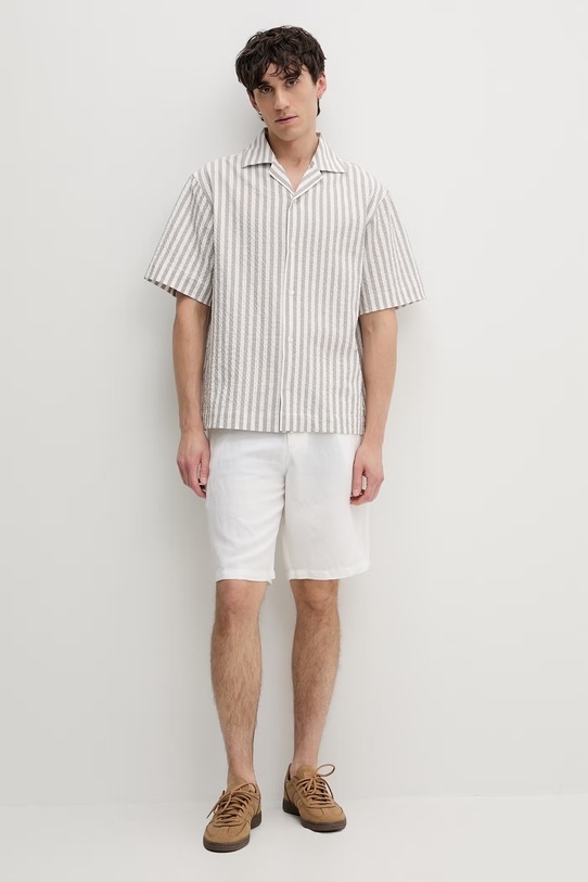 HUGO košulja za muškarce s pamukom Espino 50561107 bež SS26