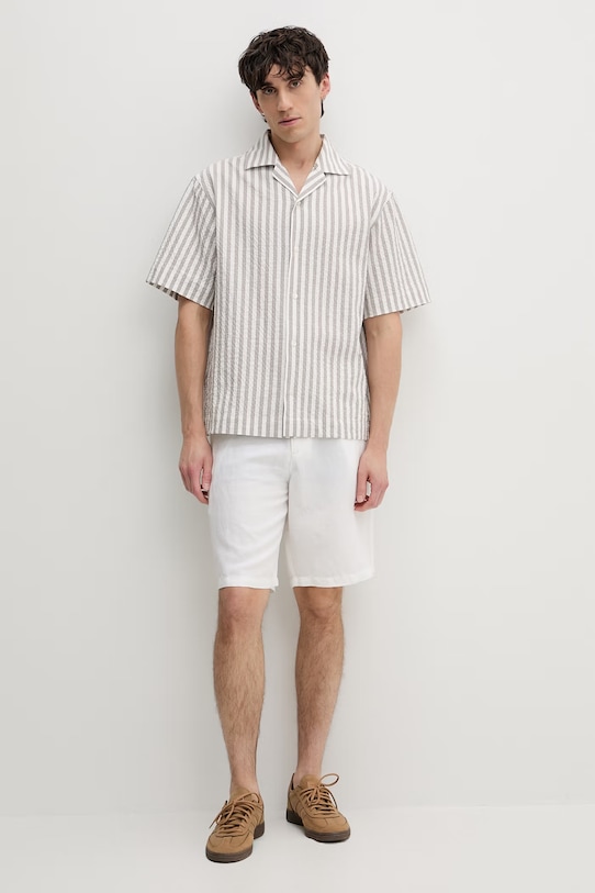 HUGO košulja za muškarce s pamukom Espino 50561107 bež SS26