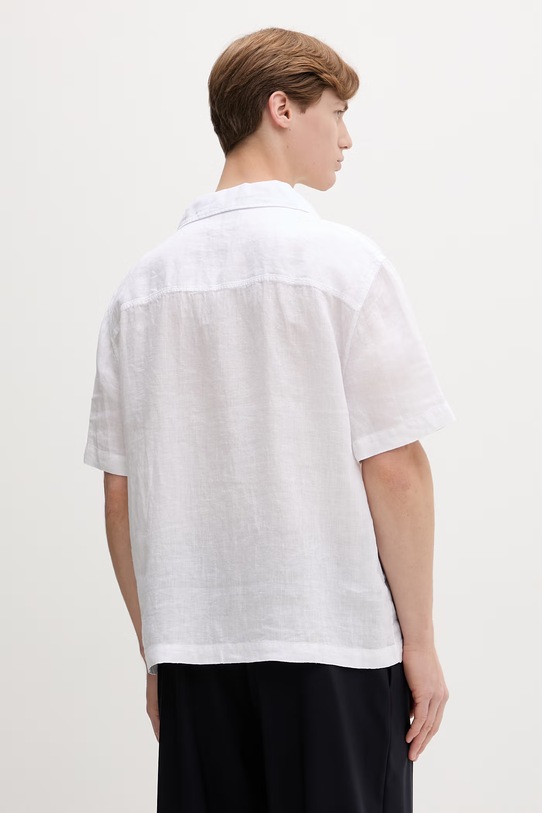 Odzież HUGO koszula męska lniana Exolino 50561715 biały