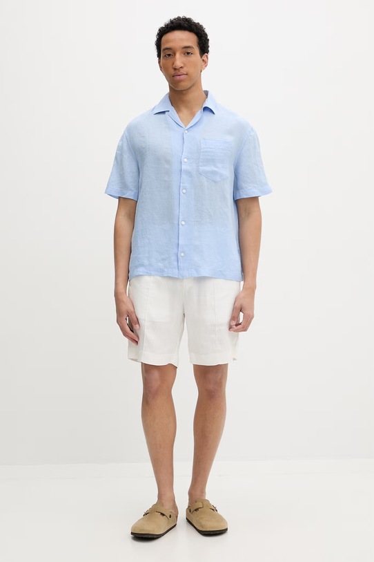 HUGO сорочка чоловіча лляна Exolino 50561715 блакитний SS26