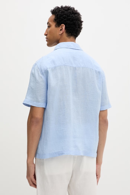 Одяг HUGO сорочка чоловіча лляна Exolino 50561715 блакитний
