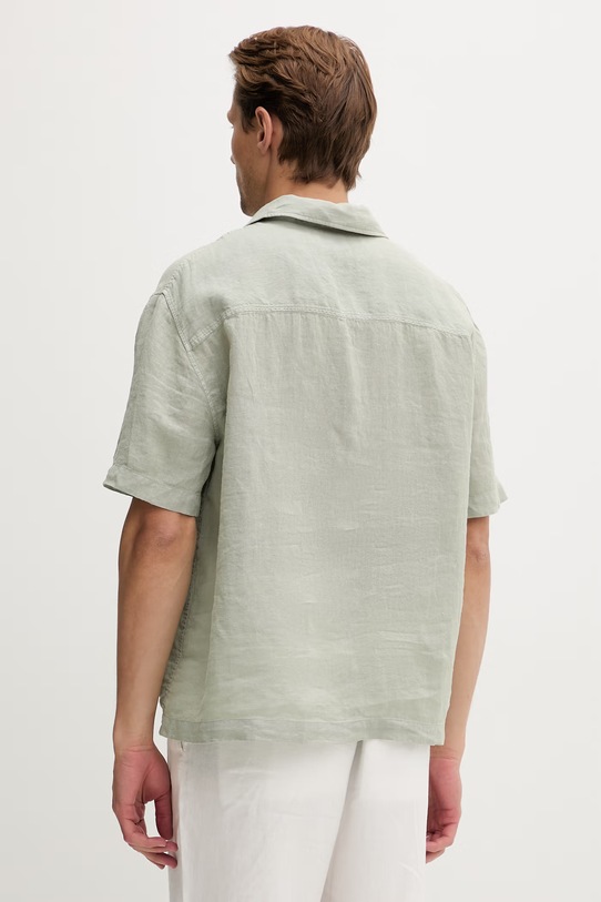 Oblečenie HUGO košeľa pánska ľanová Exolino 50561715 zelená