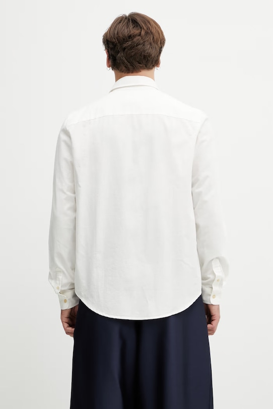 Odzież A.P.C. En Lin koszula męska z bawełną COHNN.H12648 beżowy